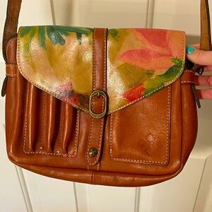Patricia Nash leather crossbody satchel artists bag